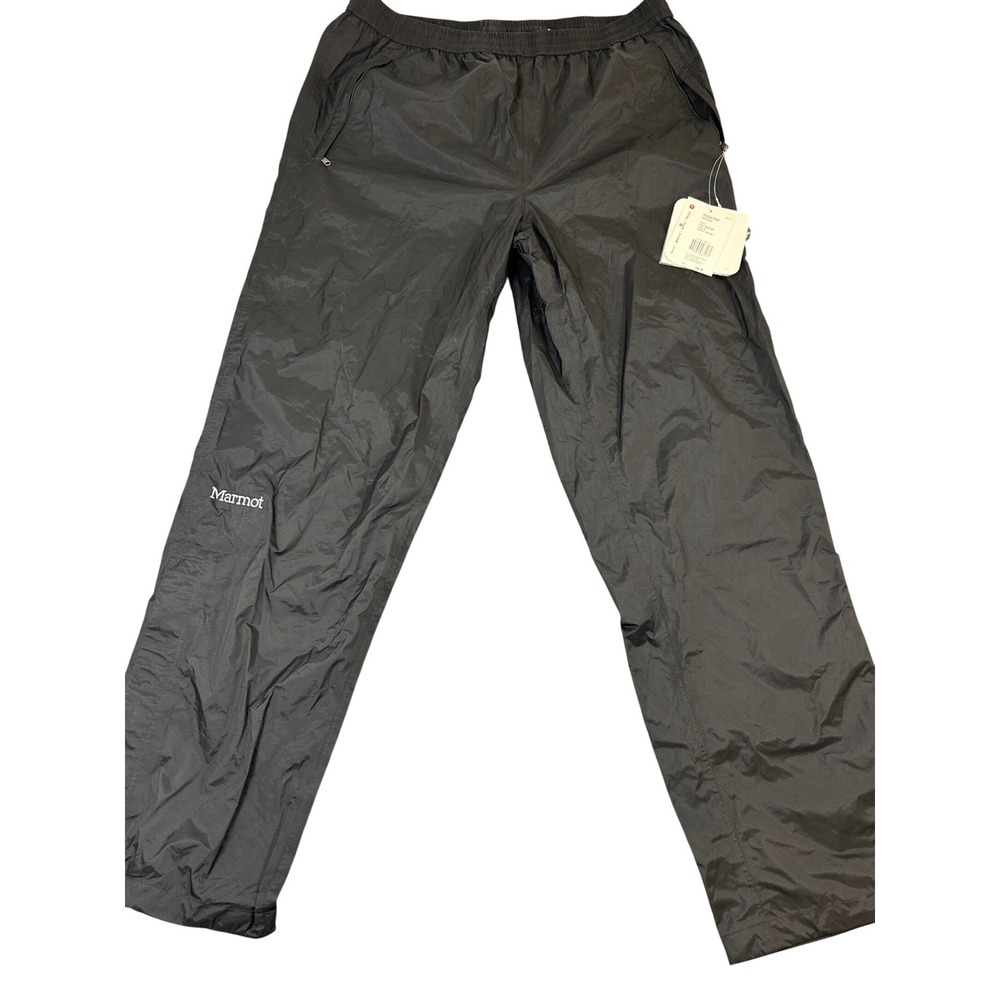 Marmot PreCip Pant Black Waterproof Rain Pants Mens Large 41240 NWT